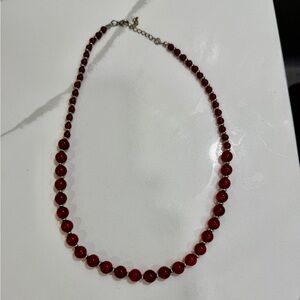 3 for $15 Dark Red Beaded Necklace